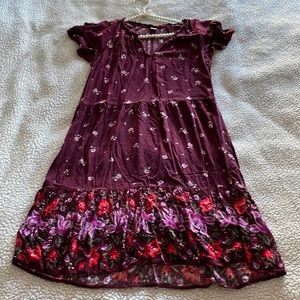 Old  Navy maroon floral dress